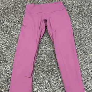 Lululemon Wunder Under High-Rise Tight 25" Full-On Luon Moss Rose Pink Size 6